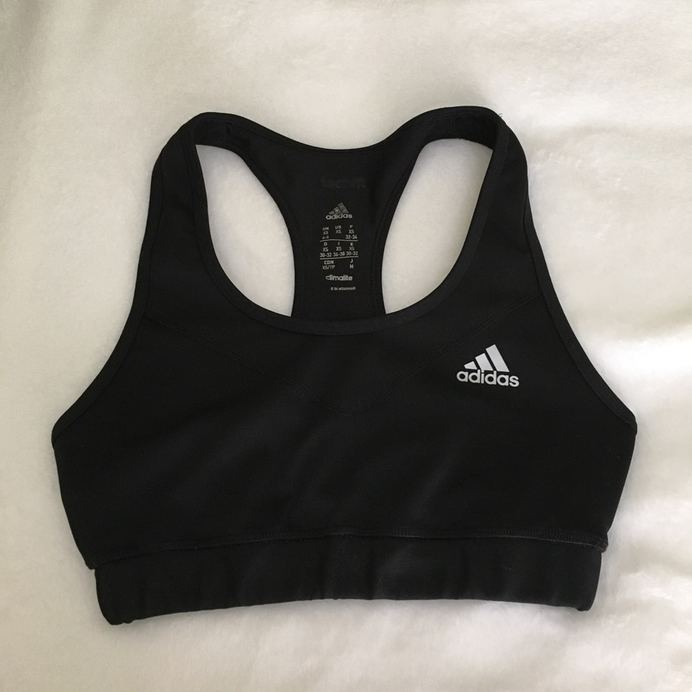 Adidas Black Techfit Racerback Sports Bra